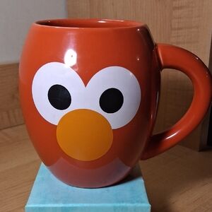 ELMO Sesame Street Workshop Elmo Loves Mornings Mug 2010 Red Coffee